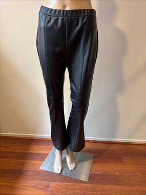 Generation Love Faux Leather Black Cropped Leggings Size M